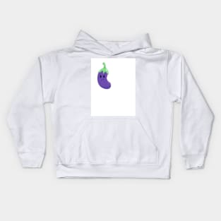 eggplant illustration Kids Hoodie